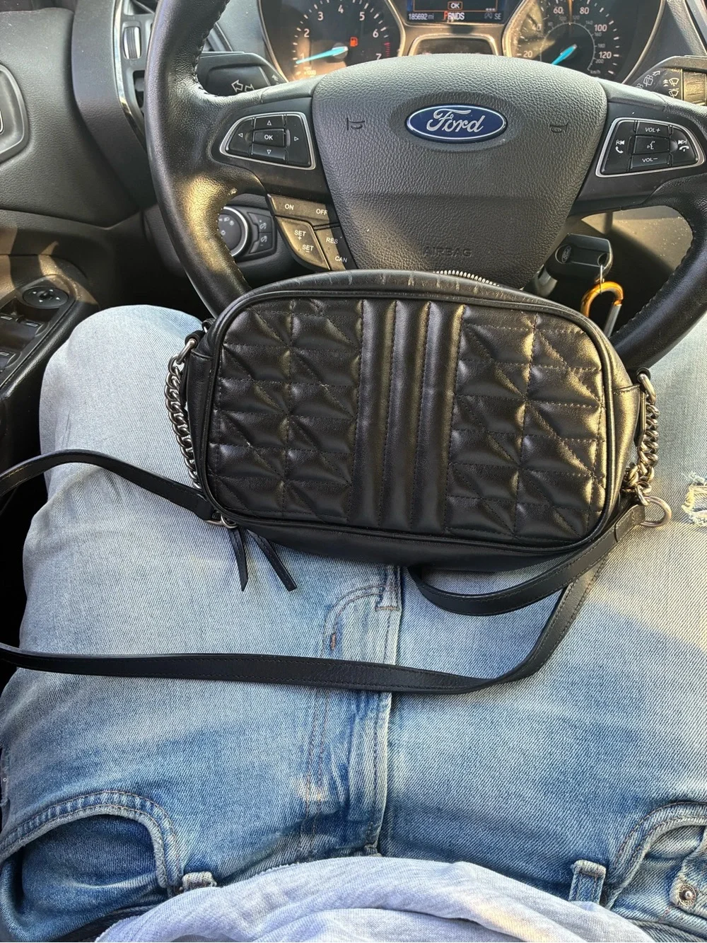 Gucci Black Quilted GG Marmont Crossbody Bag